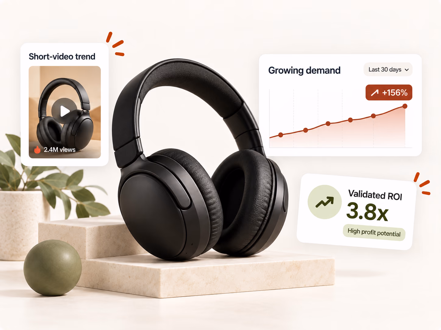 Product research signals for trends, ads, marketplace prices, and estimated margin